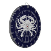 Blauwe en witte krabvorm dartbord (Voorkant Links)