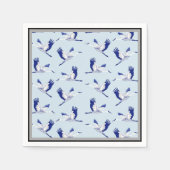 Blauwe en witte kranen servetten (Voorkant)