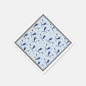 Blauwe en witte kranen servetten (Hoek)