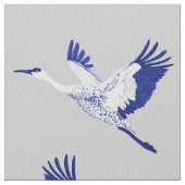 Blauwe en witte kranen stof (Close Up)