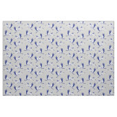 Blauwe en witte kranen stof (Yard (91,4 cm))