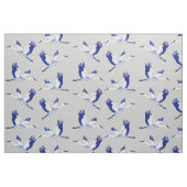 Blauwe en witte kranen stof (Fat Quarter)