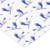 Blauwe en witte kranen tafelkleed (Gekanteld)