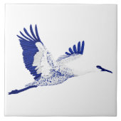 Blauwe en witte kranen tegeltje (Voorkant)