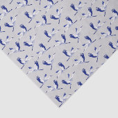 Blauwe en witte kranen tissuepapier (Detail)