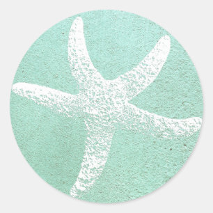 Blauwe en witte kreupelvis ronde sticker