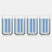 Blauwe en Witte Kuststrepen Blikvorm Glas (Rechts)