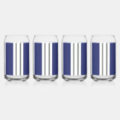 Blauwe en Witte Kuststrepen Blikvorm Glas (Rechts)