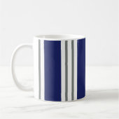 Blauwe en Witte Kuststrepen Koffiemok (Links)
