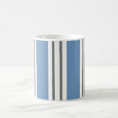 Blauwe en Witte Kuststrepen Koffiemok (Center)