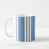 Blauwe en Witte Kuststrepen Koffiemok (Links)