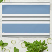 Blauwe en Witte Kuststrepen Theedoek (Gevouwen)