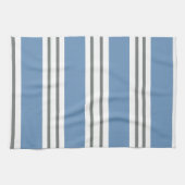 Blauwe en Witte Kuststrepen Theedoek (Horizontaal)