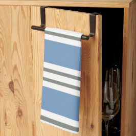 Blauwe en Witte Kuststrepen Theedoek