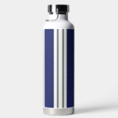 Blauwe en Witte Kuststrepen Waterfles (Rechts)