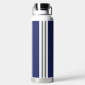 Blauwe en Witte Kuststrepen Waterfles (Achterkant)