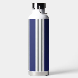 Blauwe en Witte Kuststrepen Waterfles