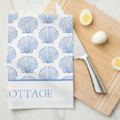 Blauwe en witte kustzeeschildpad op maat theedoek (Quarter Fold)