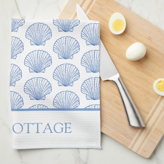 Blauwe en witte kustzeeschildpad op maat theedoek (Quarter Fold)