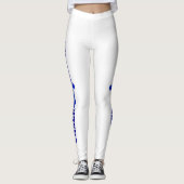 Blauwe en witte Leggings (Voorkant)