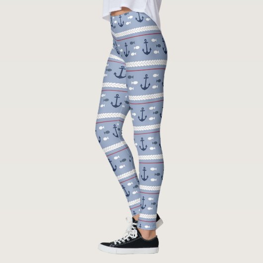 Blauwe en witte Leggings (Links)