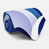 Blauwe en Witte Lint Stropdas (Opgerold)