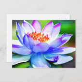 Blauwe en witte lippenstift briefkaart (Voorkant / Achterkant)