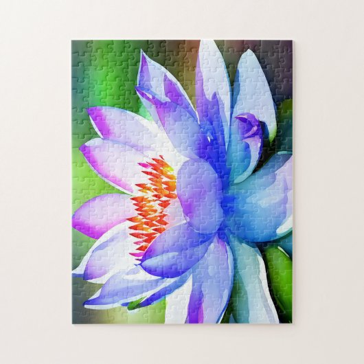 Blauwe en witte lippenstift legpuzzel (Verticaal)