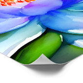 Blauwe en witte lippenstift poster (Hoek)