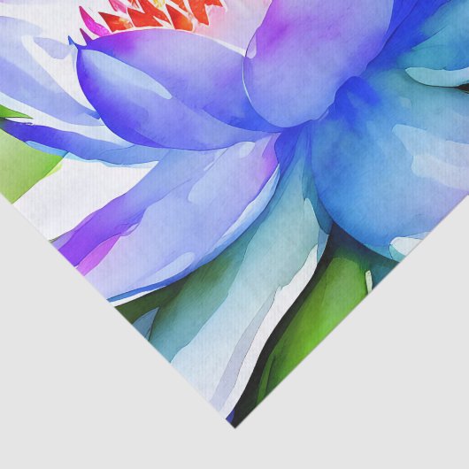 Blauwe en witte lippenstift tissuepapier (Detail)