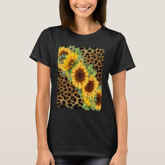 Blauwe en witte luipaard witte flacon t-shirt (Voorkant)