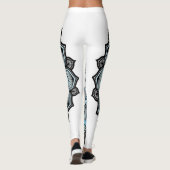 Blauwe en witte Mandala-Leggings Leggings (Achterkant)