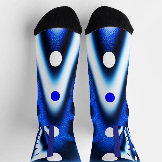 Blauwe en witte manen sokken (Top)