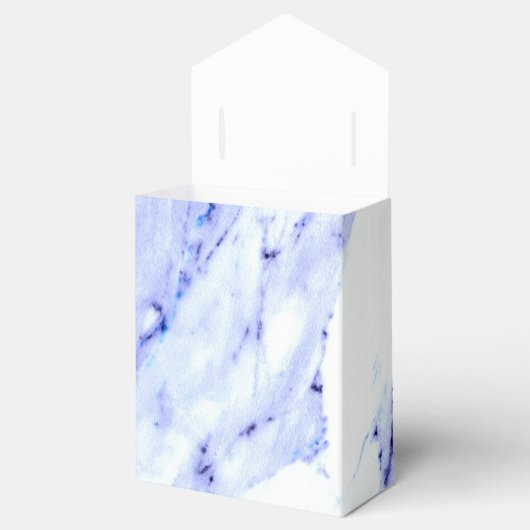 Blauwe en witte marmer bedankdoosjes (Geopend)