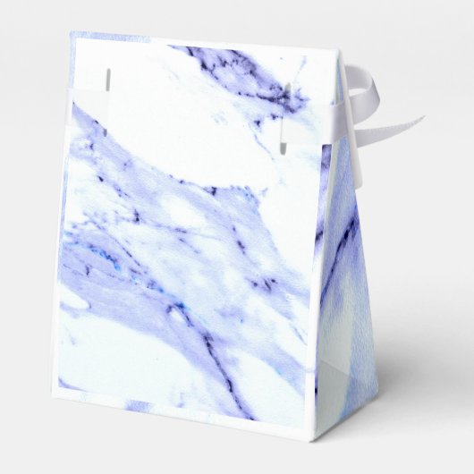 Blauwe en witte marmer bedankdoosjes (Achterkant)