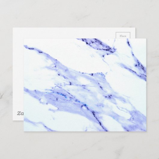 Blauwe en witte marmer briefkaart (Voorkant / Achterkant)