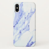 Blauwe en witte marmer Case-Mate iPhone case (Achterkant)
