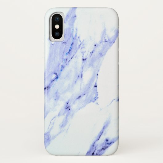 Blauwe en witte marmer Case-Mate iPhone case (Achterkant)