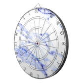 Blauwe en witte marmer dartbord (Voorkant Rechts)