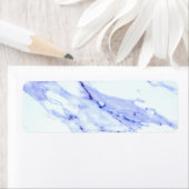 Blauwe en witte marmer etiket (Insitu)