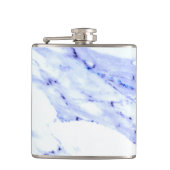 Blauwe en witte marmer heupfles (Voorkant)