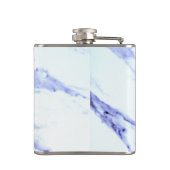 Blauwe en witte marmer heupfles (Achterkant)