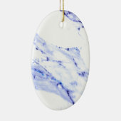 Blauwe en witte marmer keramisch ornament (Rechts)