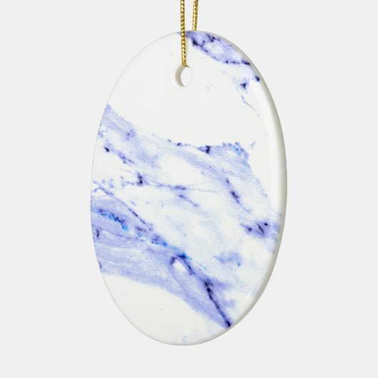 Blauwe en witte marmer keramisch ornament (Links)