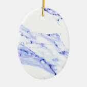 Blauwe en witte marmer keramisch ornament (Voorkant)