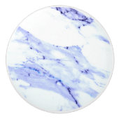 Blauwe en witte marmer keramische knop (Voorkant)