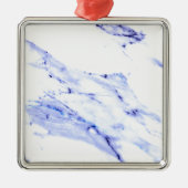 Blauwe en witte marmer metalen ornament (Voorkant)