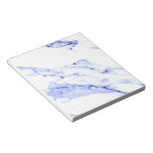 Blauwe en witte marmer notitieblok (Schuin)