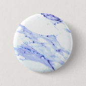Blauwe en witte marmer ronde button 5,7 cm (Voorkant)
