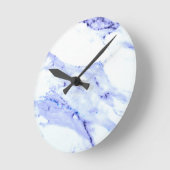 Blauwe en witte marmer ronde klok (Hoek)